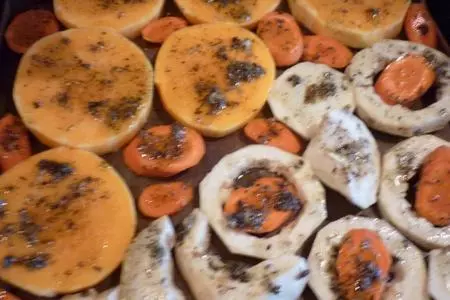 Запечённые овощи к нежной курочке: шаг 3