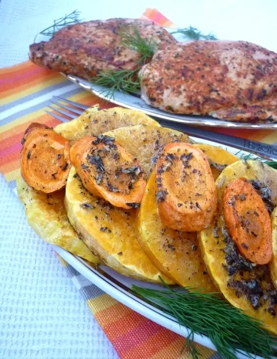 Запечённые овощи к нежной курочке: шаг 7