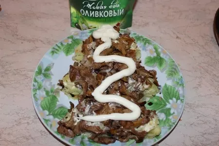 Елочка с лисичками: шаг 4