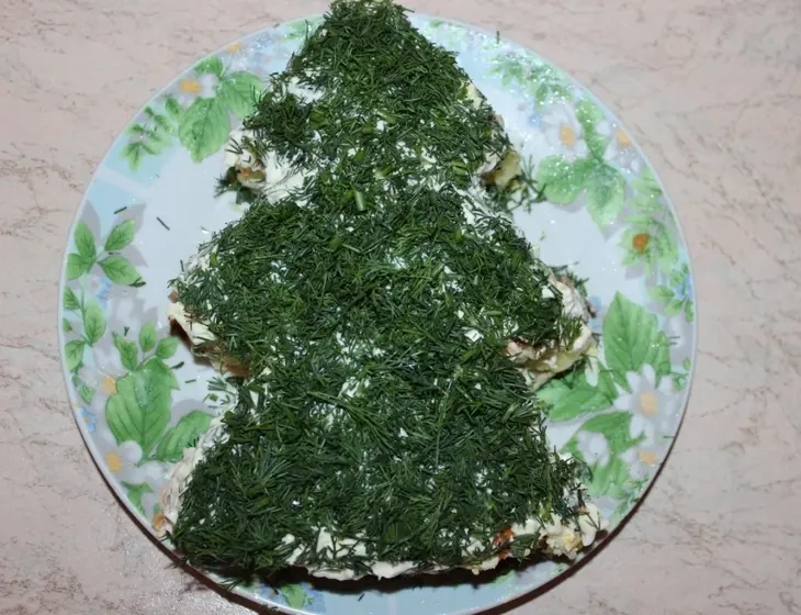 Елочка с лисичками: шаг 7