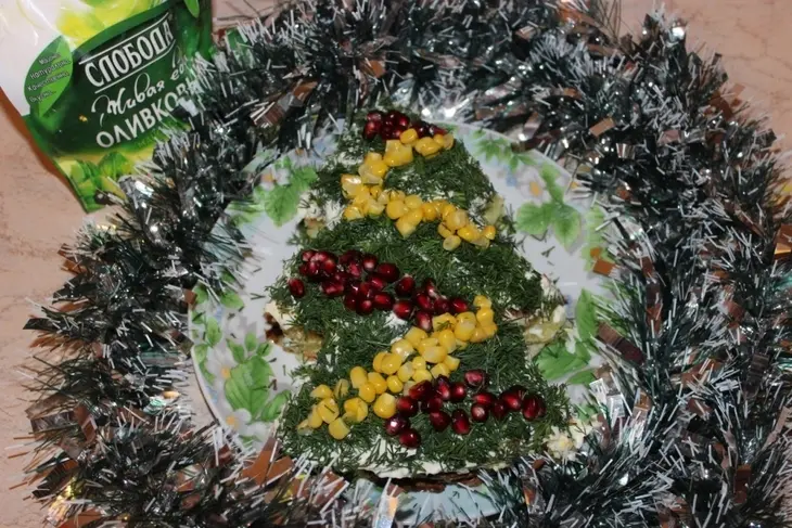 Елочка с лисичками: шаг 9