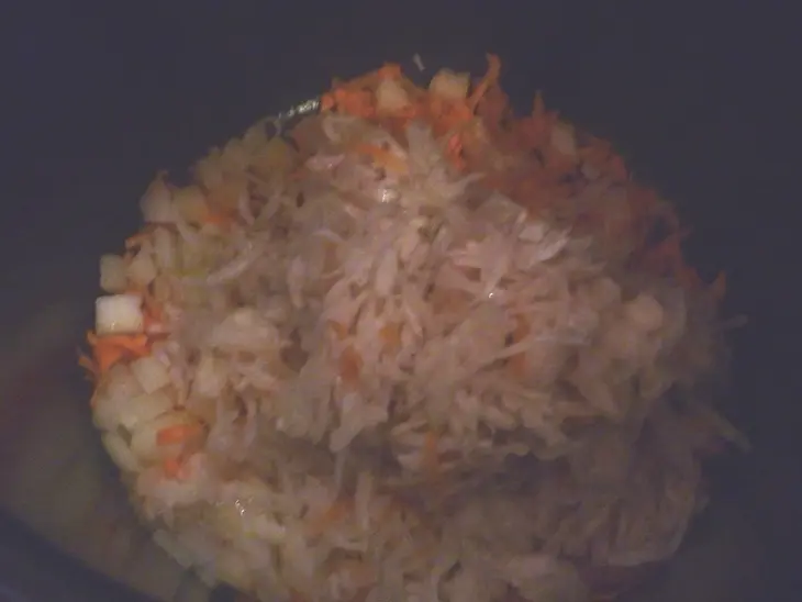 Перлово-капустный гарнир к нежной курочке: шаг 2
