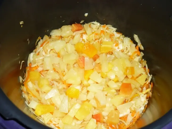 Перлово-капустный гарнир к нежной курочке: шаг 3