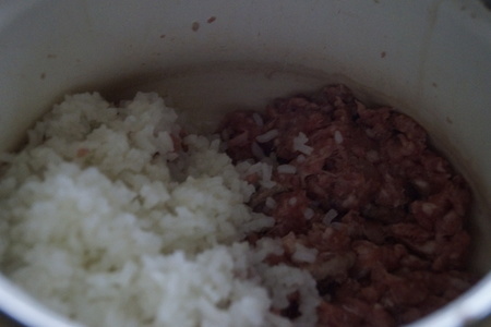 Пирог с тефтелями из риса и мяса: шаг 4