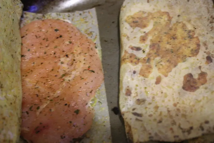 Нежная курочка с чесноком и травами с рисом или ужин для маленькой привереды.: шаг 4