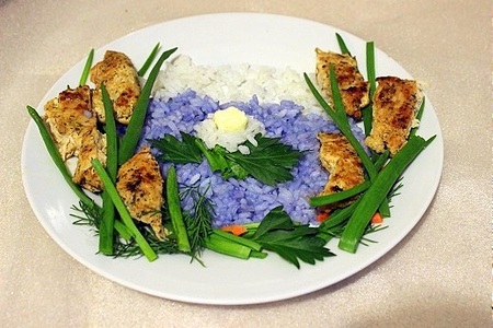 Нежная курочка с чесноком и травами с рисом или ужин для маленькой привереды.: шаг 10