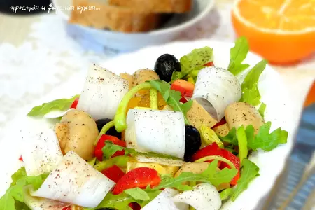 Салат овощной с грибами и апельсинами: шаг 6