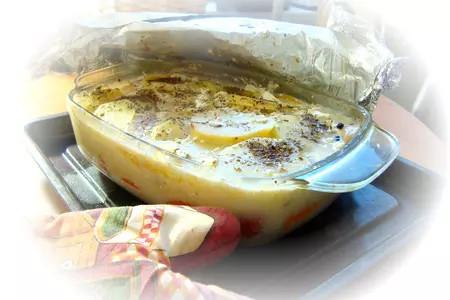 Зубатка с овощами и айвой из духовки.: шаг 1
