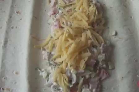 Лаваш с грибами и сыром: шаг 3