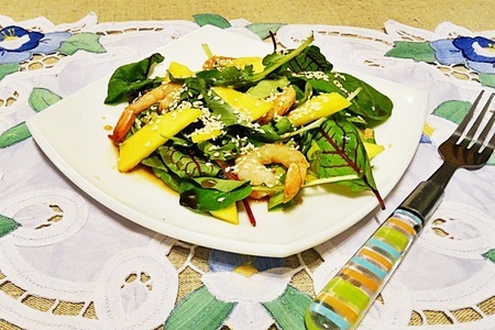 Салат с манго и кунжутом.: шаг 6