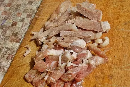 Тайский салат с фунчозой и свининой: шаг 3