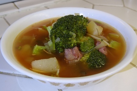 Овощной суп с мясными шариками: шаг 9