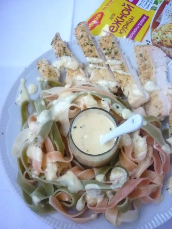 Паста linguine с лимонным соусом для нежной курочки с чесноком: шаг 6