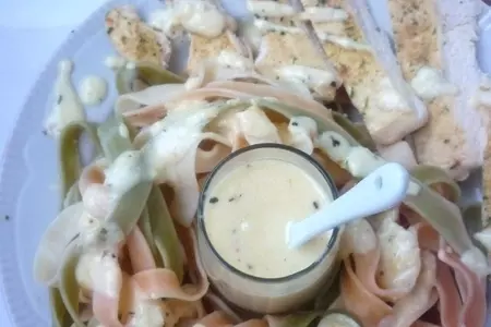 Паста linguine с лимонным соусом для нежной курочки с чесноком: шаг 6