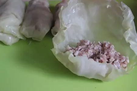 Голубцы с мясом, рисом и грибами: шаг 8
