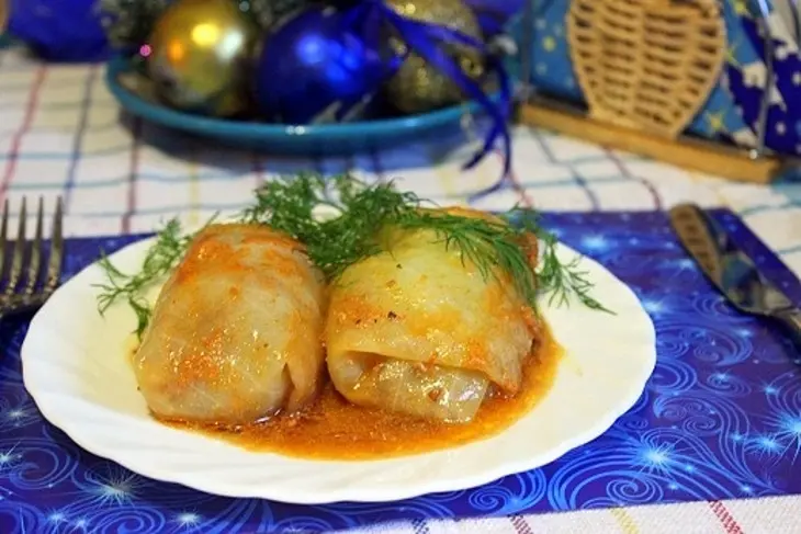 Голубцы с мясом, рисом и грибами: шаг 12