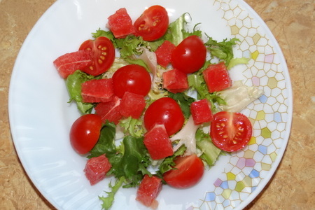 Сочный салат с куриными сердечками, грейпфрутом и кедровыми орешками: шаг 1