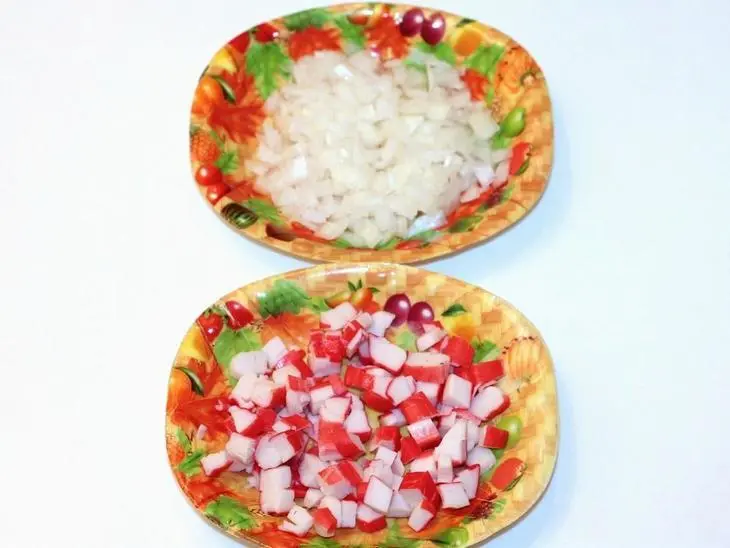 Салат "овечка" c пекинской капустой: шаг 2
