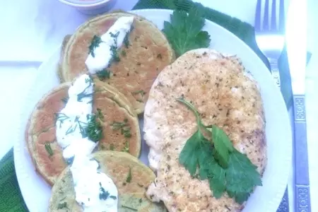 Гороховые оладьи для курочки с чесноком: шаг 5
