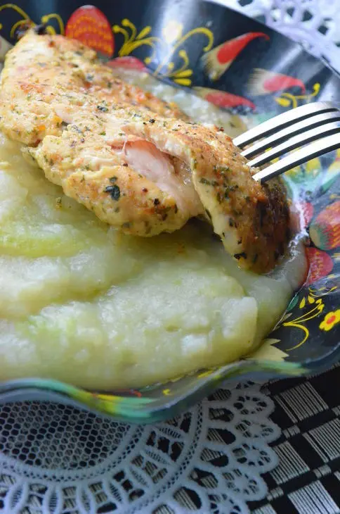 Пюре из картофеля и репы с куриной грудкой: шаг 6
