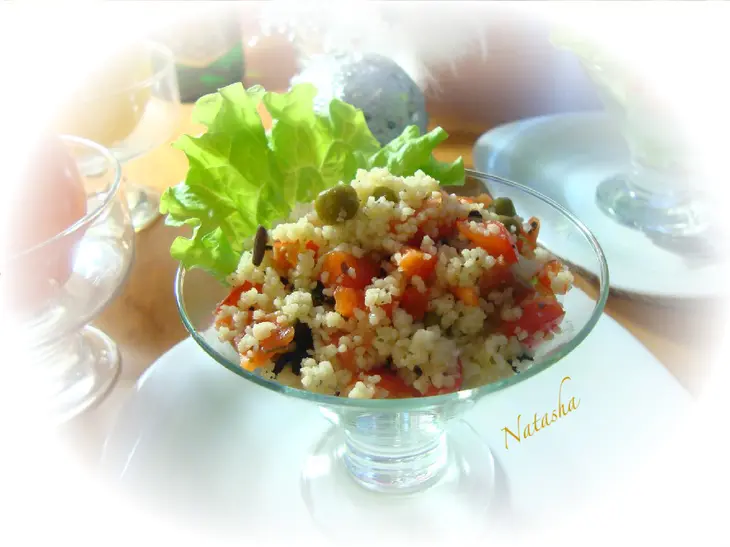 Салат с кус-кусом и копчёной форелью: шаг 6