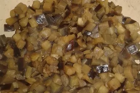 Закуска из баклажана и маша с маринованным фенхелем и моцареллой: шаг 7
