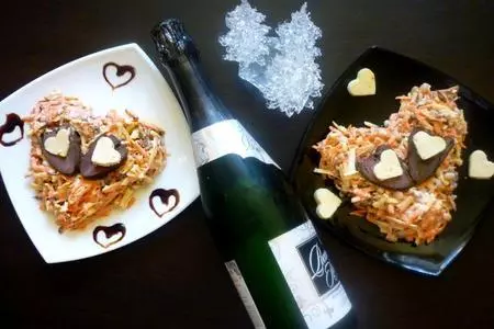 Салат с морковью "сердешный": шаг 7