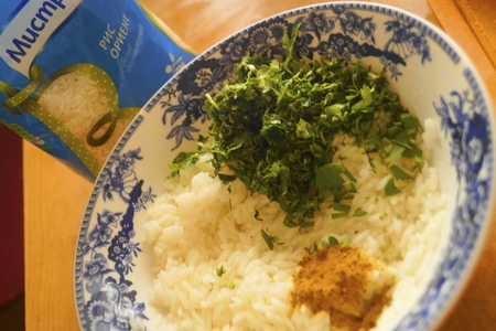 Скумбрия фаршированная ароматным рисом: шаг 3