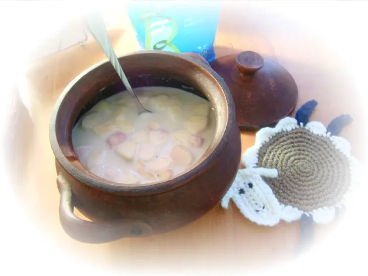 Рисовая, молочная каша с яблоком и сухофруктами из духовки: шаг 3
