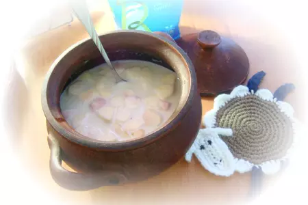 Рисовая, молочная каша с яблоком и сухофруктами из духовки: шаг 3
