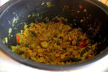 Рис с овощами и креветками (в мультиварке): шаг 7