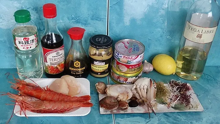 Осети рёри - праздничное блюдо из морепродуктов.: шаг 1