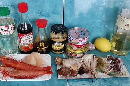 Осети рёри - праздничное блюдо из морепродуктов.: шаг 1