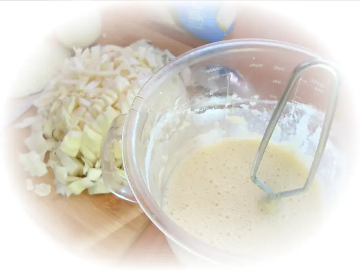 Блинчатый пирог с капустой,рисом и яйцом.: шаг 2
