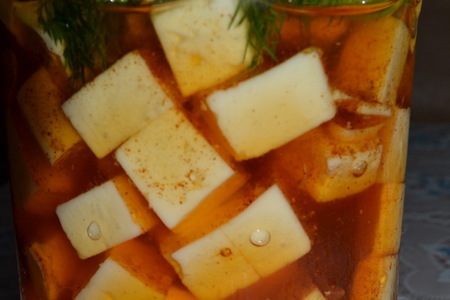 Сыр в остро-медовом маринаде: шаг 3