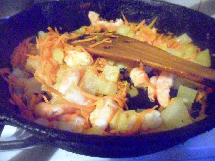 Рис с креветками в тайском стиле: шаг 1