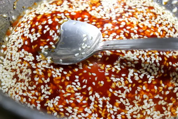 Фрукты в кунжутной карамели по - китайски: шаг 8
