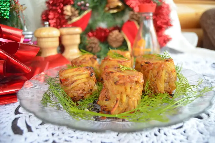 Картофельные мини-кугели с кальмарами: шаг 7