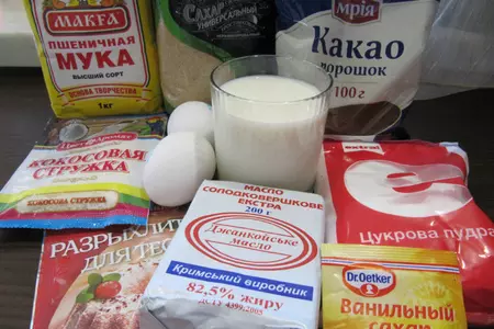 Шоколадное печенье с кокосовым кремом + горячий шоколад с корицей и апельсином: шаг 1