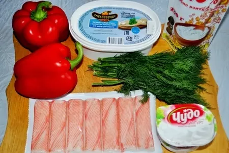Дип из сыра и сурими: шаг 1