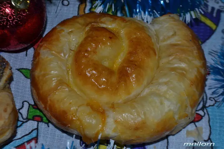 Слойки карамельные с сахаром и абрикосовым джемом: шаг 9