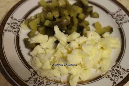 Рассыпчатый картофель с сыром и обжаренной курочкой: шаг 3