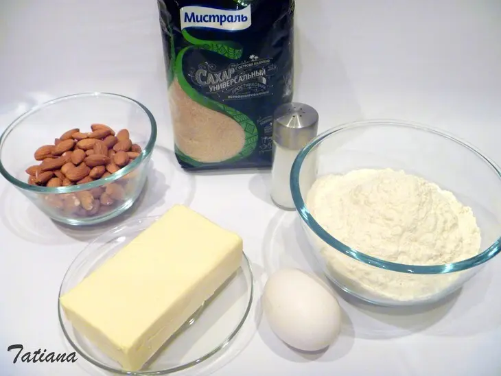 Тарталетки миндальные с марципановым кремом и ежевикой: шаг 1