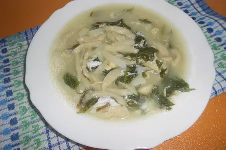 Суп с домашней лапшой и снытью: шаг 5