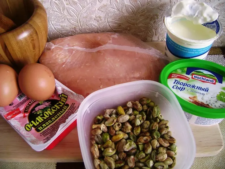 Террин куриный сливочный «белоснежка» и очень вкусный овощной гарнир к нему.: шаг 1