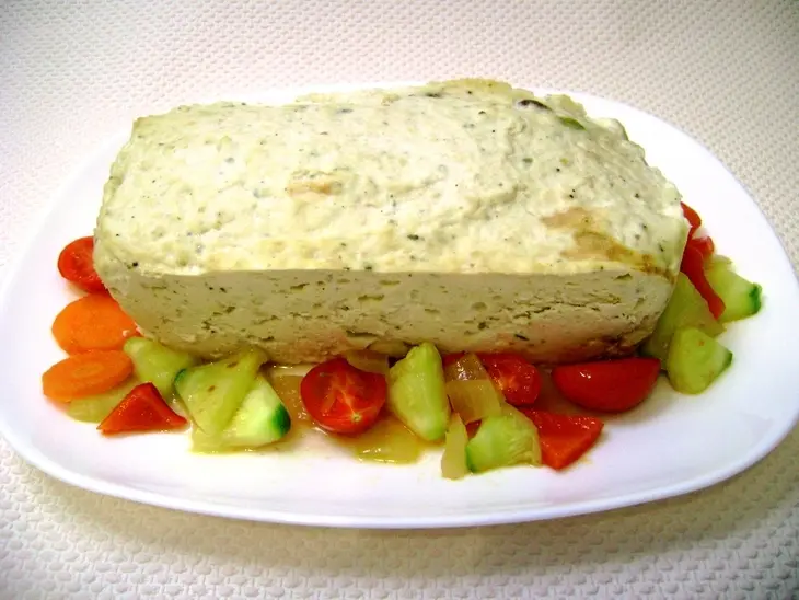 Террин куриный сливочный «белоснежка» и очень вкусный овощной гарнир к нему.: шаг 5