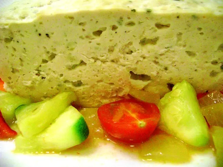 Террин куриный сливочный «белоснежка» и очень вкусный овощной гарнир к нему.: шаг 6