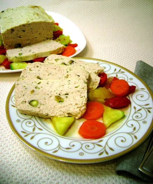 Террин куриный сливочный «белоснежка» и очень вкусный овощной гарнир к нему.: шаг 8