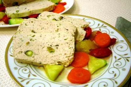 Террин куриный сливочный «белоснежка» и очень вкусный овощной гарнир к нему.: шаг 8