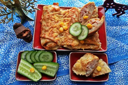 Блины с ветчиной и сыром: шаг 9